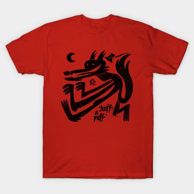 Huff & Puff T-Shirt by Freaking Creatures